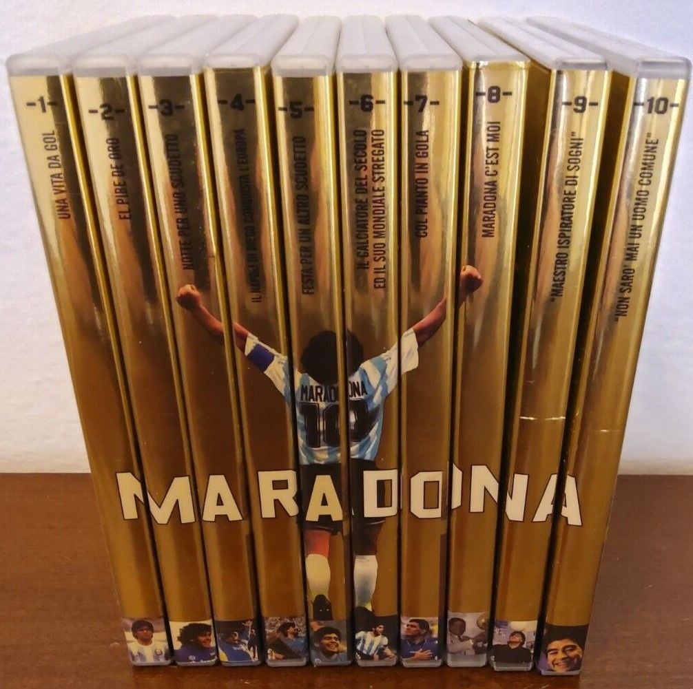 TeknoFilm - 10 DVD Senza cofanetto – MARADONA - NON SARO' MAI UN UOMO COMUNE di Gianni Minà - GAZZETTA DELLO SPORT