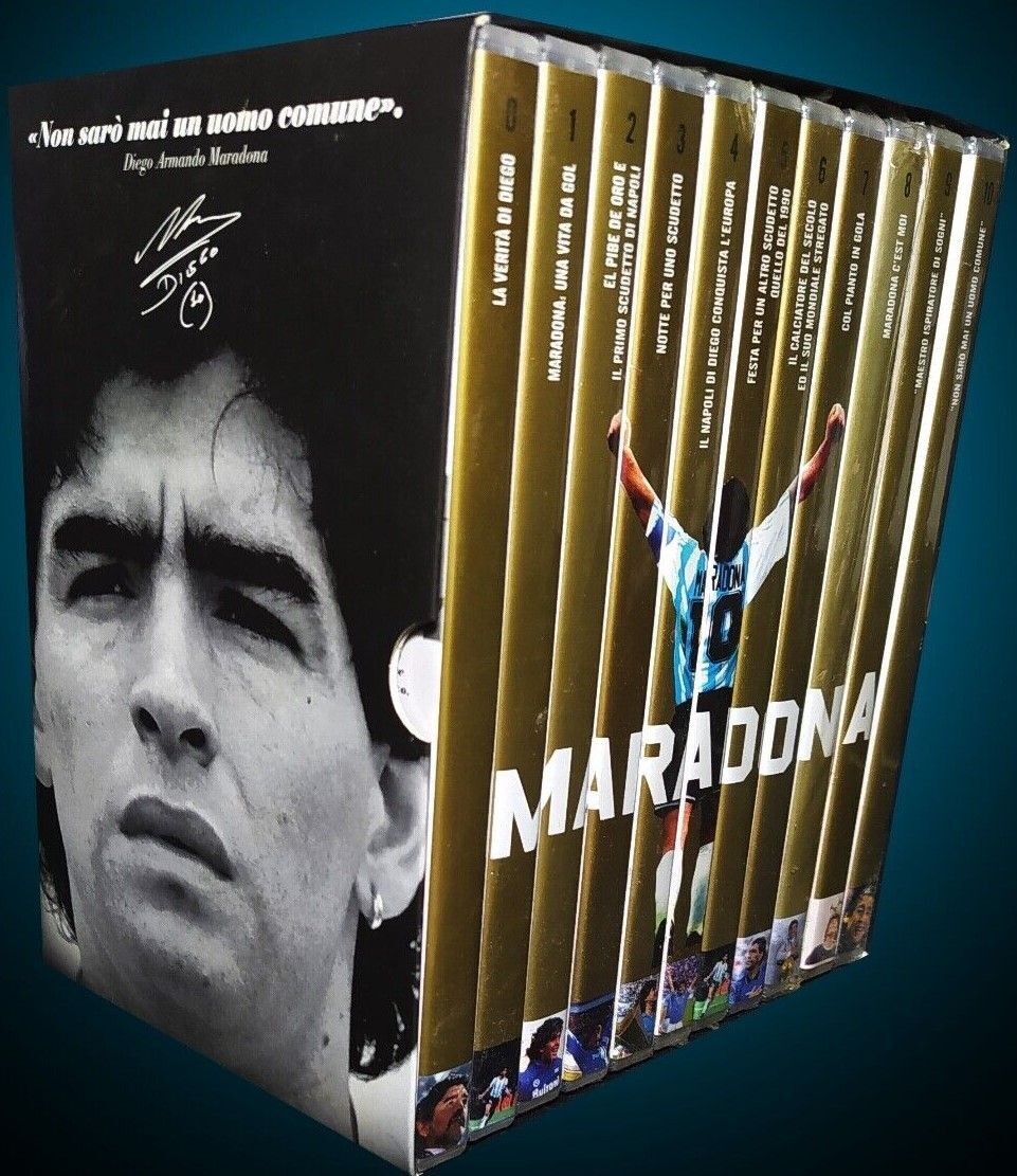 TeknoFilm - 10 DVD – MARADONA - NON SARO' MAI UN UOMO COMUNE di Gianni Minà - GAZZETTA DELLO SPORT