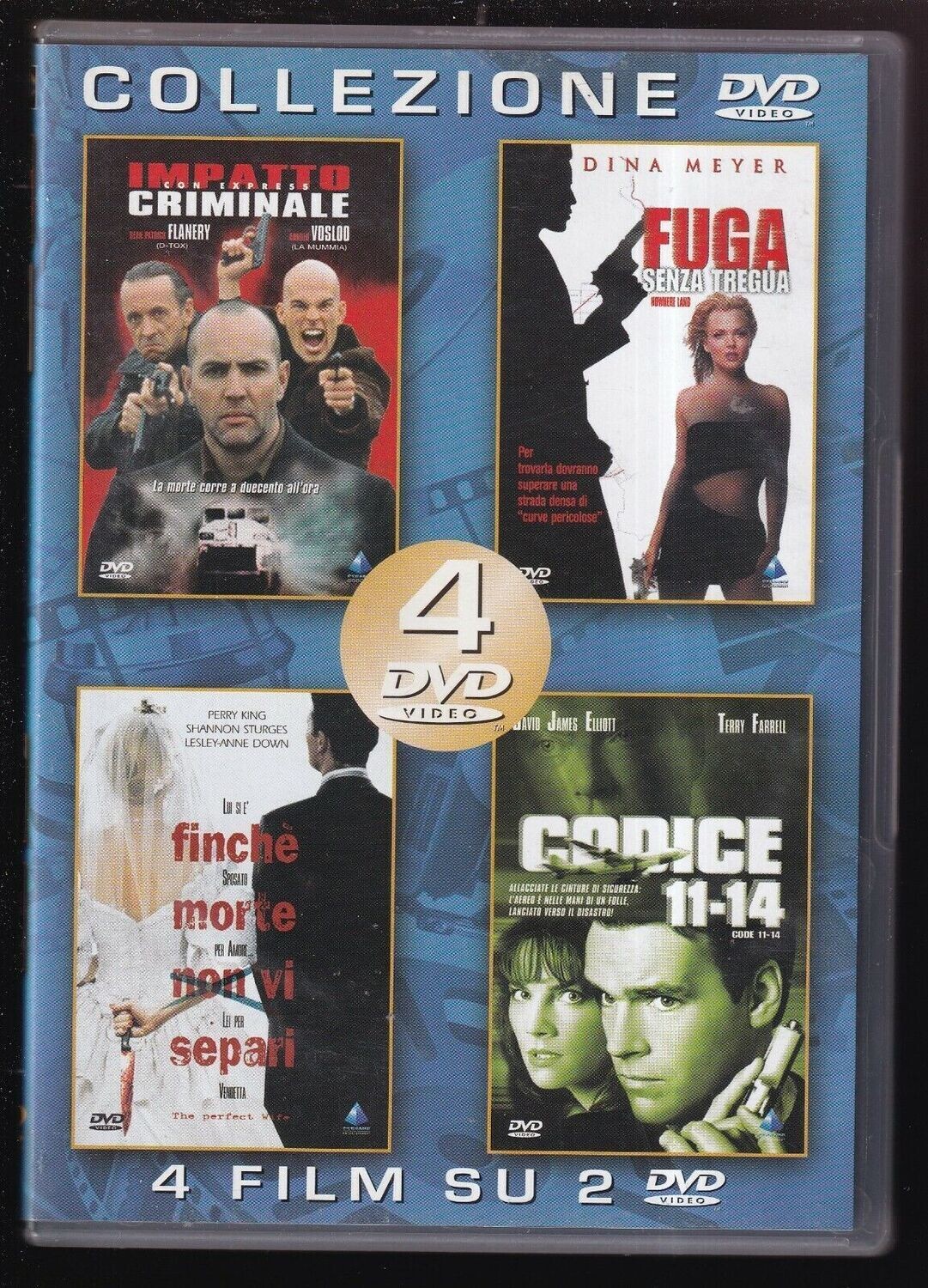 TeknoFilm - 2 DVD (4 Film) Impatto criminale + Fuga senza tregua + Finchè morte non vi separi + Codice 11-14 - PRISM