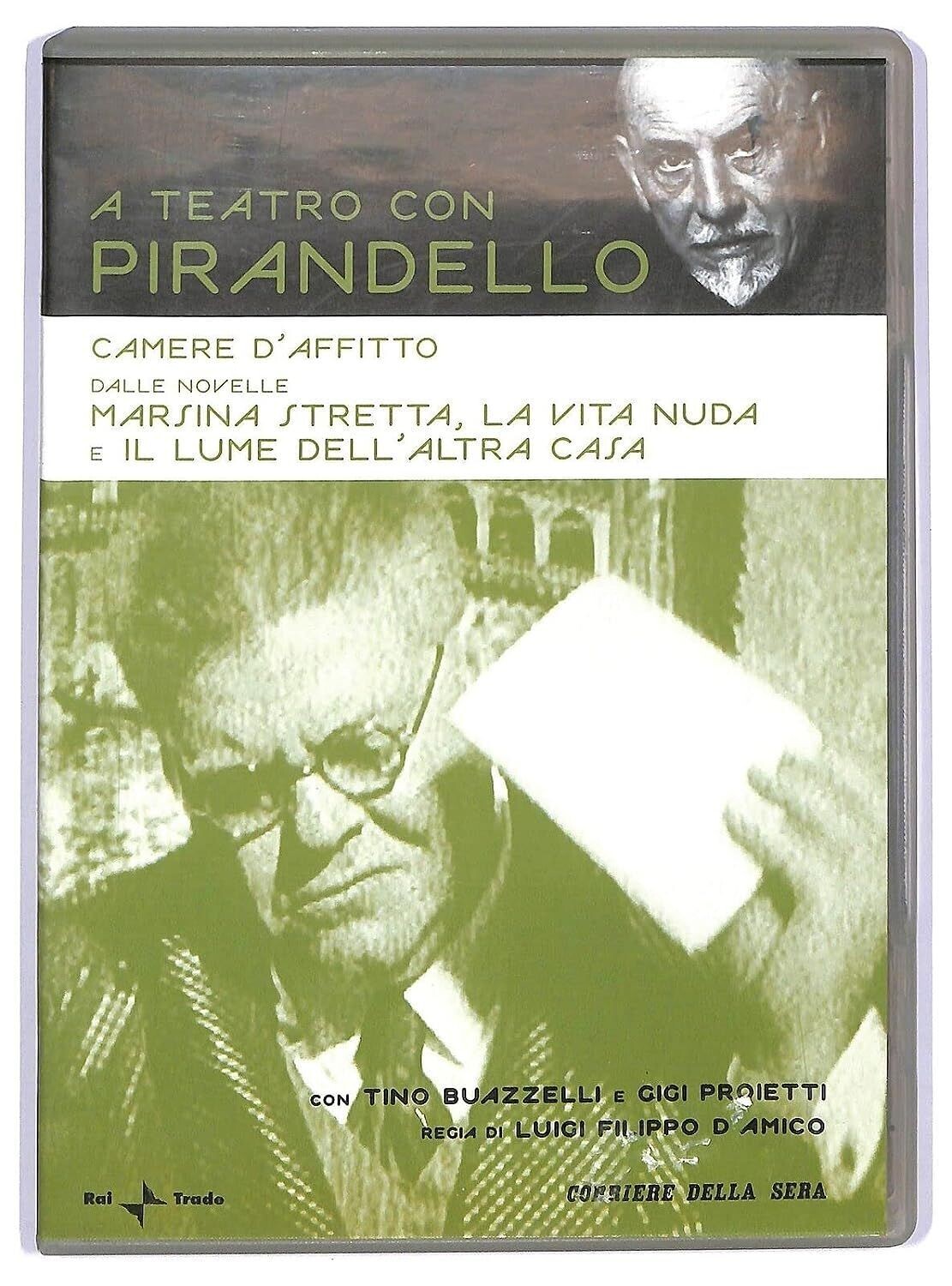 TeknoFilm - DVD - A teatro con Pirandello - CAMERE D'AFFITTO (Dalle novelle Marsina stretta, La vita nuda e Il lume dell'altra casa) di Luigi Filippo D'amico (1968) - CORRIERE DELLA SERA