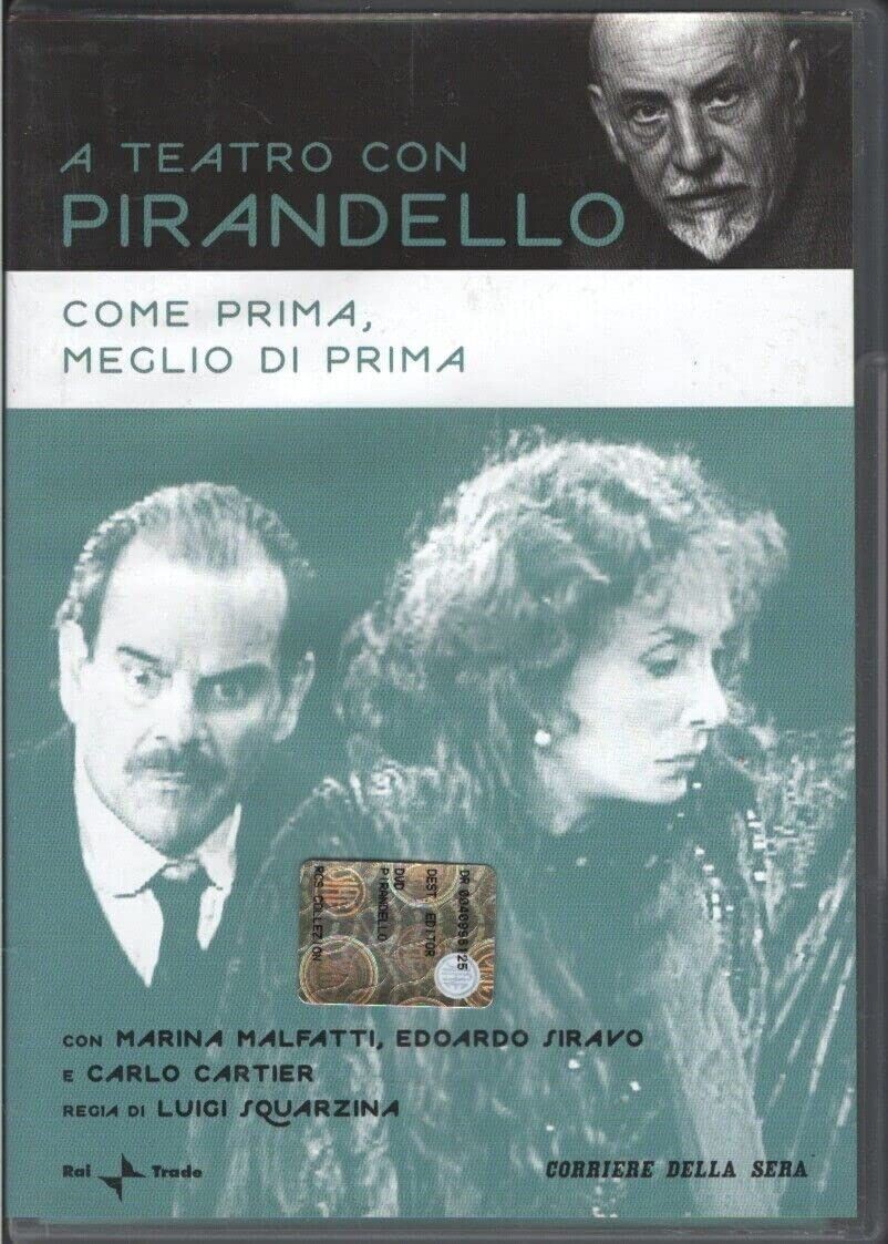 TeknoFilm - DVD - A teatro con Pirandello - COME PRIMA, MEGLIO DI PRIMA di Luigi Squarzina (1996) - CORRIERE DELLA SERA