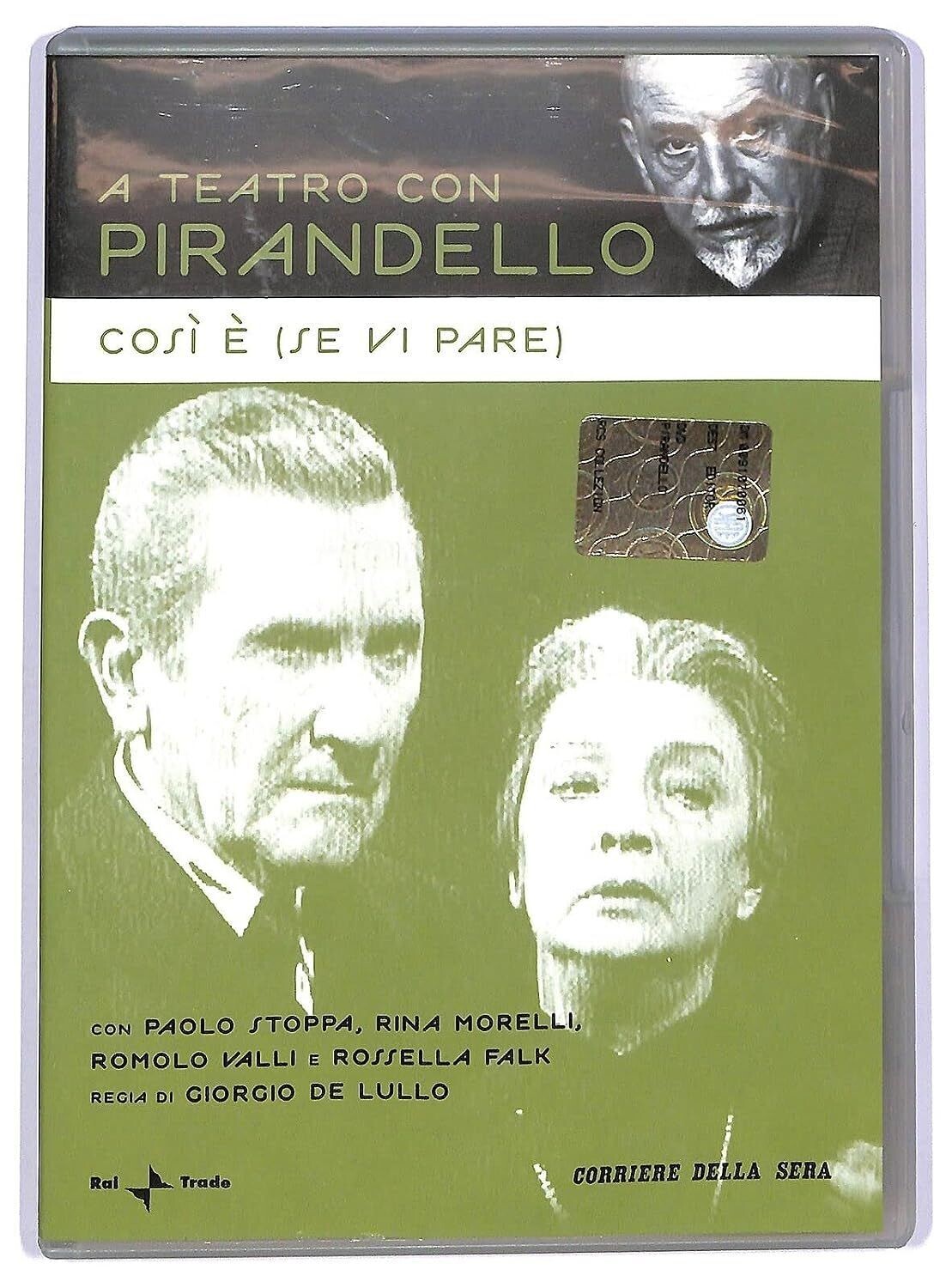 TeknoFilm - DVD - A teatro con Pirandello - COSI' E' (SE VI PARE) di Giorgio De Lullo (1974) - CORRIERE DELLA SERA