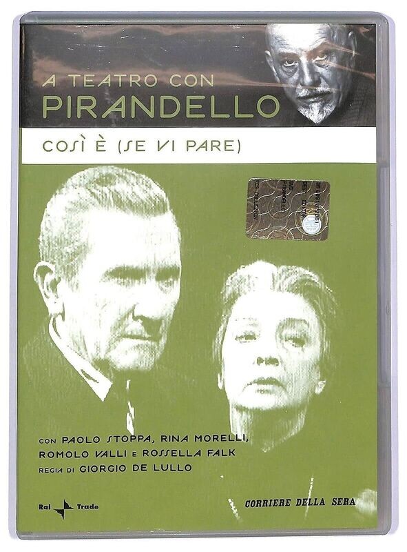 TeknoFilm - DVD - A teatro con Pirandello - COSI' E' (SE VI PARE) di Giorgio De Lullo (1974) - CORRIERE DELLA SERA