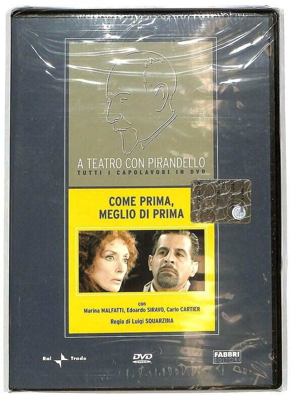 TeknoFilm - DVD - A teatro con Pirandello - COME PRIMA, MEGLIO DI PRIMA di Luigi Squarzina (1996) - FABBRI EDITORI
