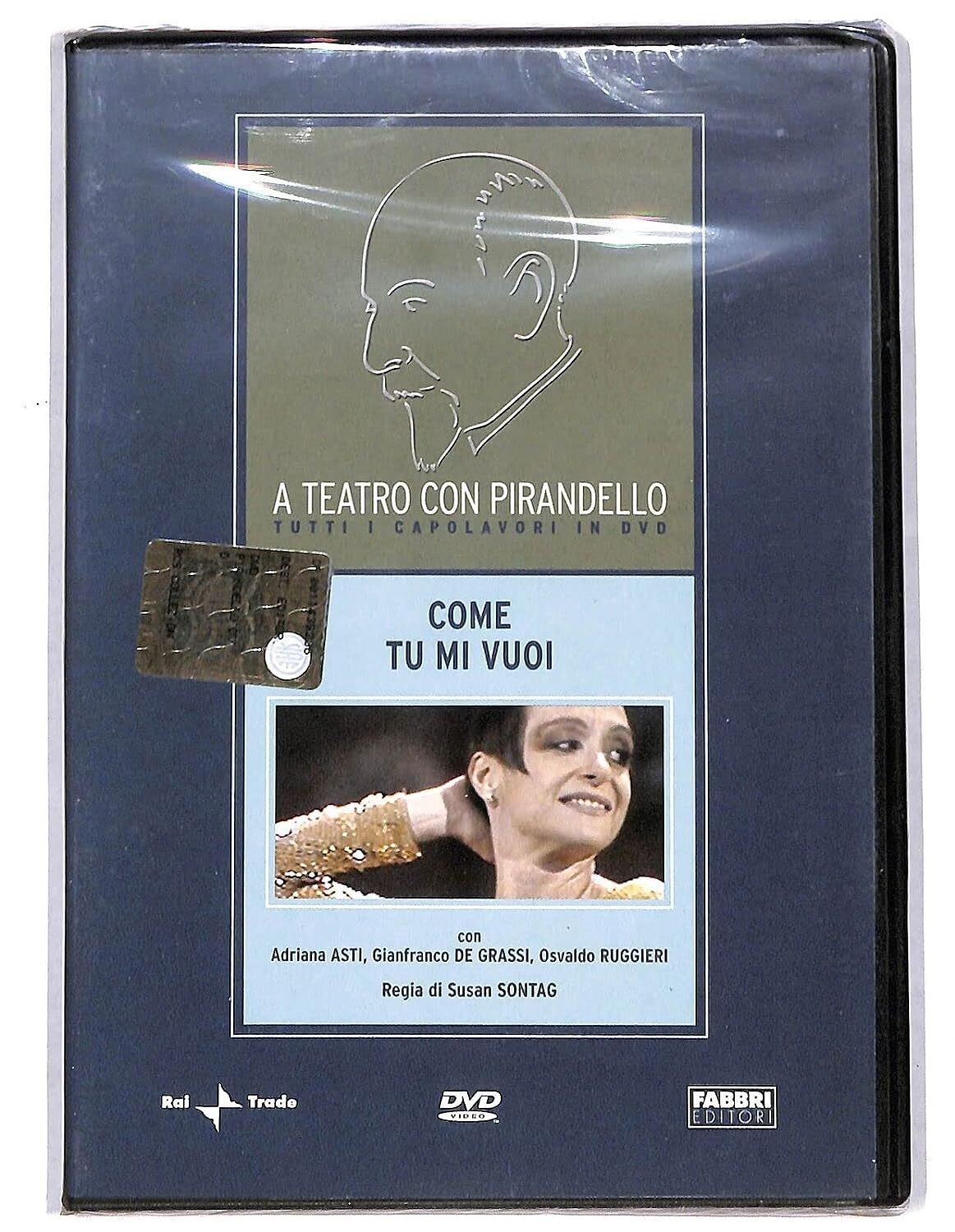 TeknoFilm - DVD - A teatro con Pirandello - COME TU MI VUOI di Susan Sontag (1981) - FABBRI EDITORI