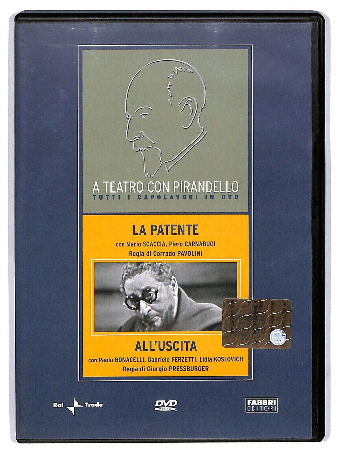 TeknoFilm - DVD - A teatro con Pirandello - LA PATENTE (Corrado Pavolini 1956) + ALL'USCITA (Giorgio Pressburger 1985) - FABBRI EDITORI
