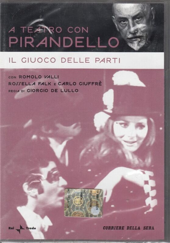 TeknoFilm - DVD - A teatro con Pirandello - IL GIUOCO DELLE PARTI di Giorgio De Lullo (1970) - CORRIERE DELLA SERA