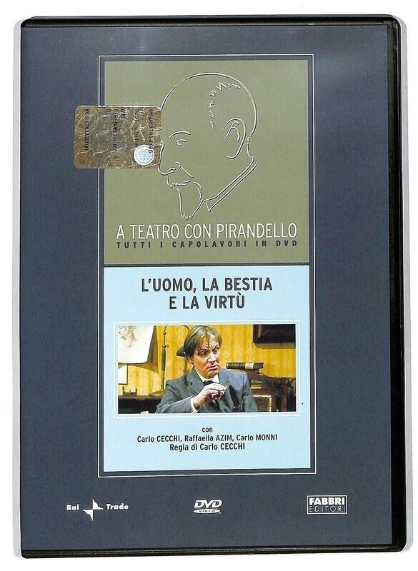 TeknoFilm - DVD - A teatro con Pirandello - L'UOMO LA BESTIA E LA VIRTU' di Carlo Cecchi (1991) - FABBRI EDITORI