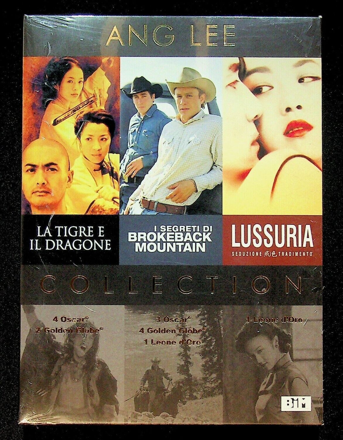 TeknoFilm - 3 DVD – ANG LEE COLLECTION - LA TIGRE E IL DRAGONE (2000) + I SEGRETI DI BROKEBACK MOUNTAIN (2005) + LUSSURIA (2007) - Q MEDIA