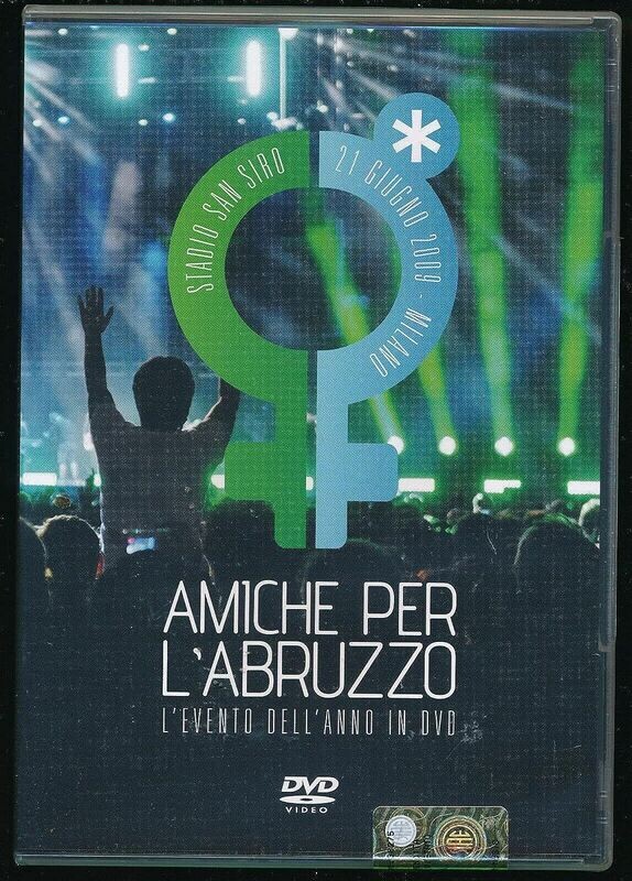 TeknoFilm - 2 DVD + Libro 48 Pag – AMICHE PER L'ABBRUZZO Stadio San Siro 2009 Milano (2010) - PANINI