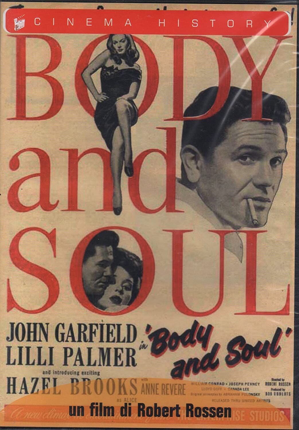 TeknoFilm - DVD – ANIMA E CORPO - BODY AND SOUL di Robert Rossen (1947) - ERMITAGE