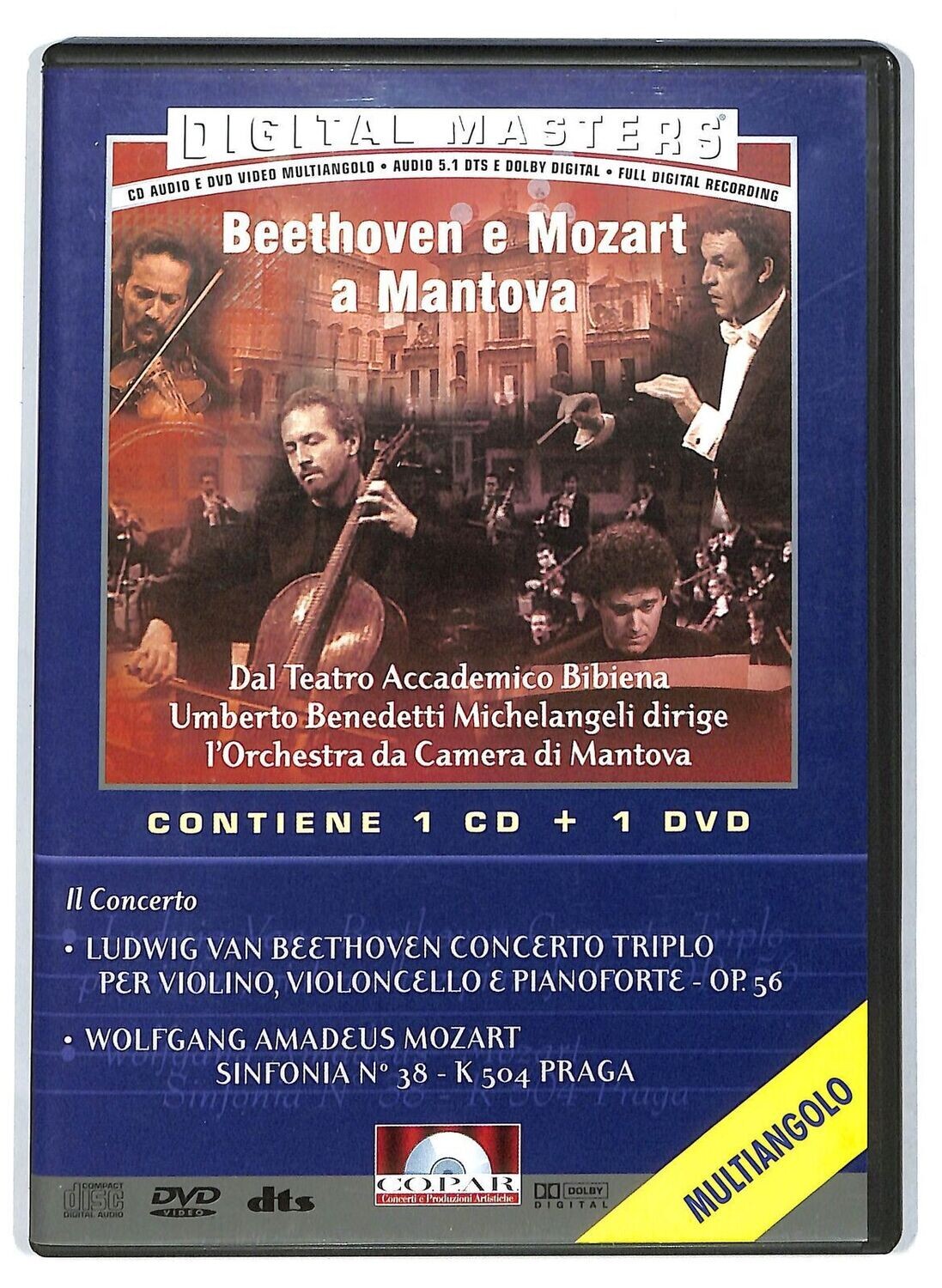 TeknoFilm -  DVD + CD – BEETHOVEN E MOZART A MANTOVA (Teatro Accademico Bibiena) Orchestra da camera di Mantova (2001) - ALFADEDIS