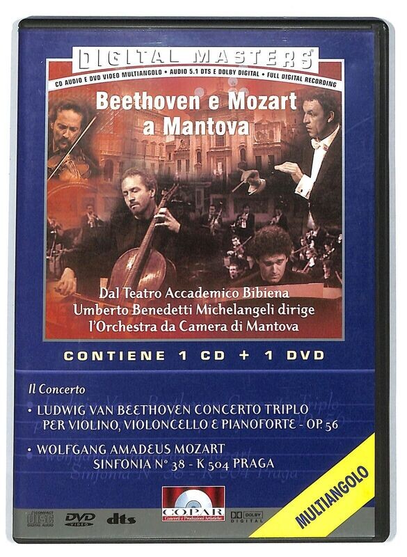 TeknoFilm -  DVD + CD – BEETHOVEN E MOZART A MANTOVA (Teatro Accademico Bibiena) Orchestra da camera di Mantova (2001) - ALFADEDIS