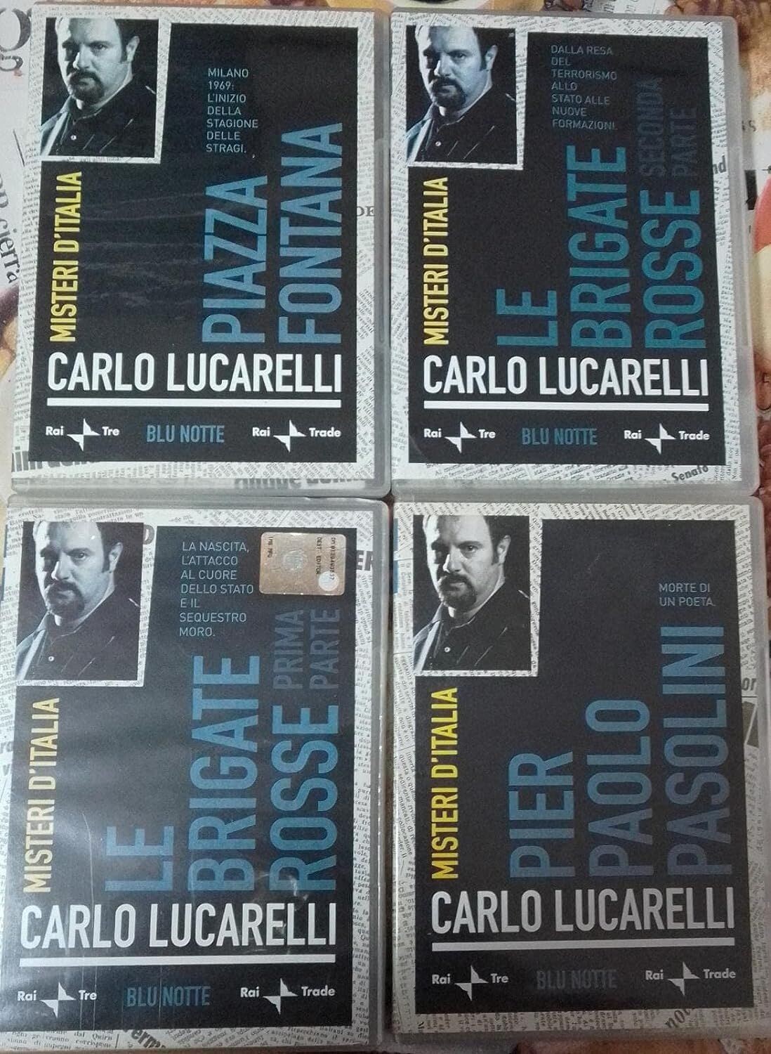 TeknoFilm - Pacchetto Edizione speciale 4 DVD - Blu notte: Misteri italiani [BRIGATE ROSSE Prima e Seconda Parte + PIER PAOLO PASOLINI + PIAZZA FONTANA] (2004-2007) - DE AGOSTINI