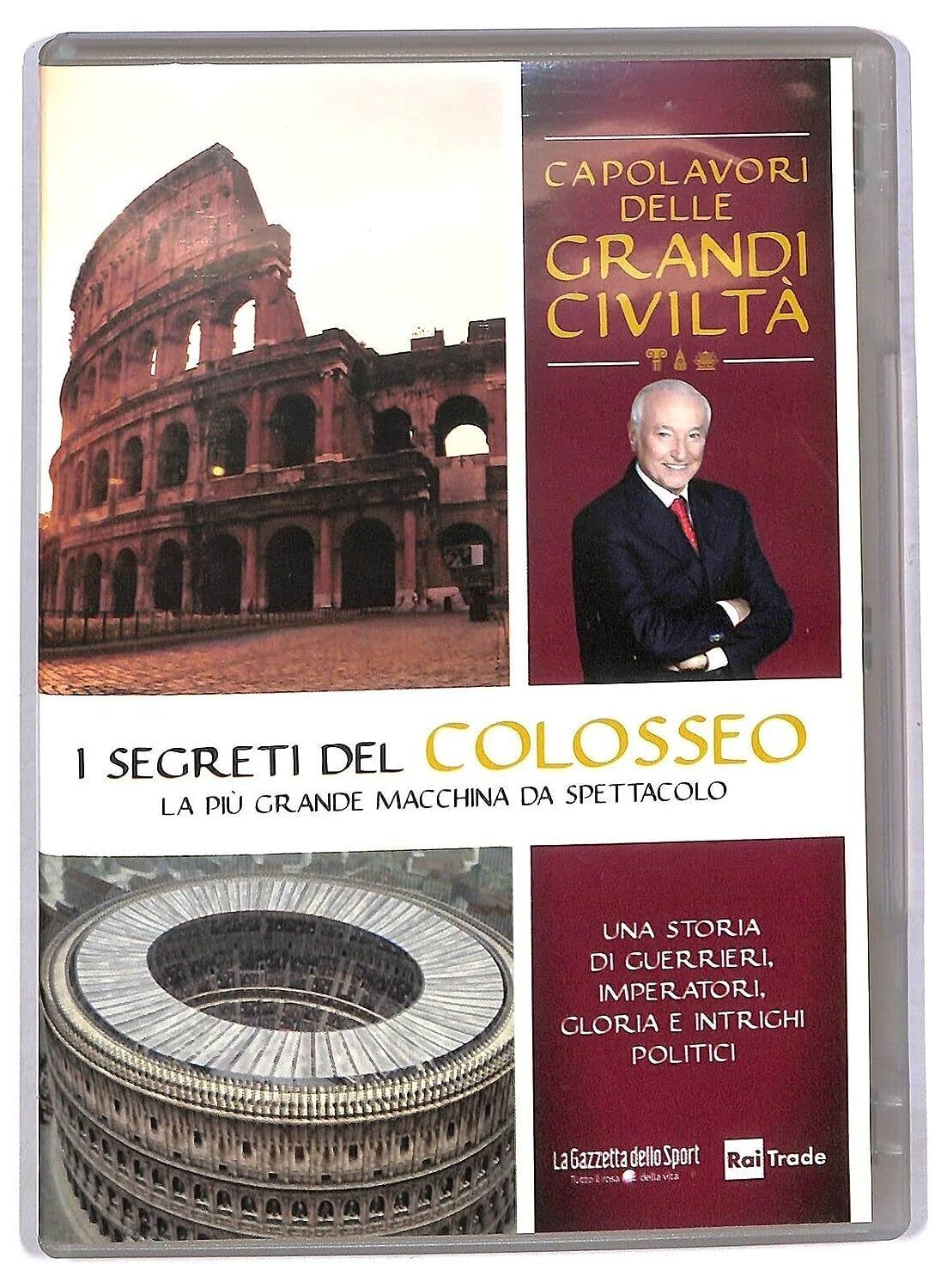 TeknoFilm - DVD – Piero Angela presenta Capolavori delle grandi civiltà N° 01 - I SEGRETI DEL COLOSSEO - LA PIU' GRANDE MACCHINA DA SPETTACOLO (2012) - GAZZETTA DELLO SPORT