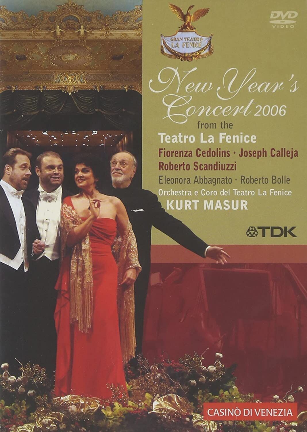 TeknoFilm -  DVD (NTSC) – CONCERTO DI CAPODANNO 2006 - Kurt Masur - Orchestra e coro Teatro La Fenice (2006) - TDK