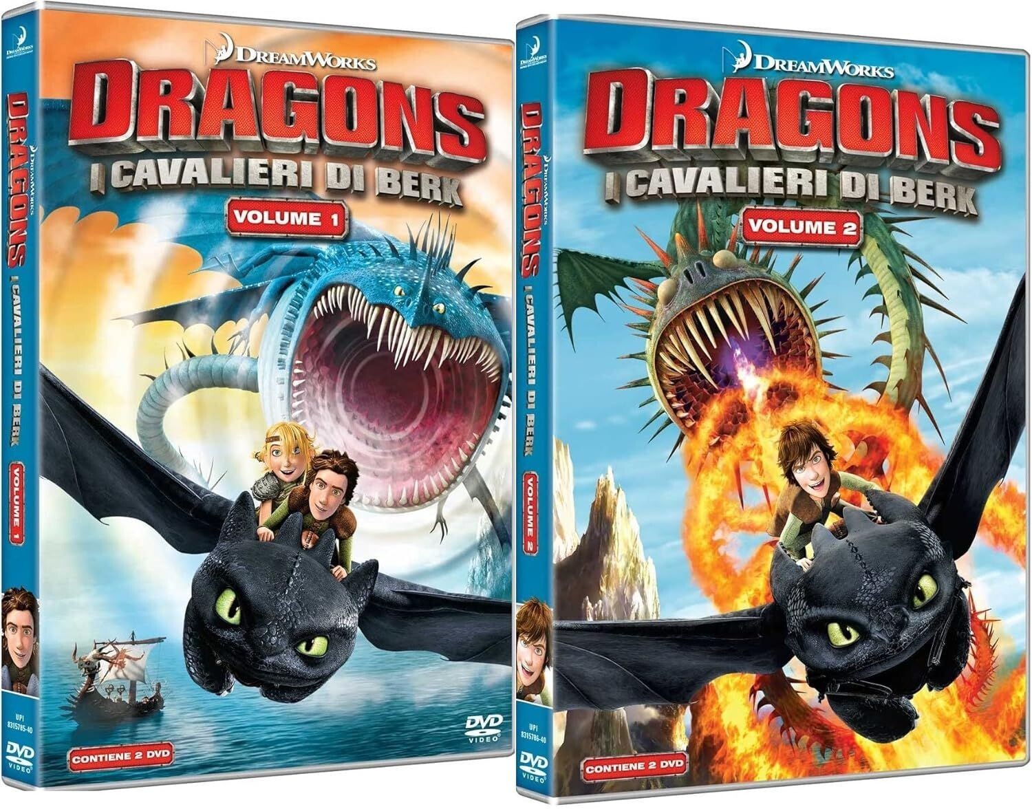 TeknoFilm - 4 DVD – DRAGONS - I CAVALIERI DI BERK Parte 1 e 2 (21 EPISODI) di Louie del Carmen e John Sanford (2012) - UNIVERSAL
