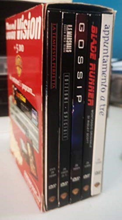 TeknoFilm - 5 DVD Snapper Case – Dual Vision Collector Box: La tempesta perfetta - U.S. Marshals - Gossip - Blade Runner - Appuntamento a tre - WARNER BROS