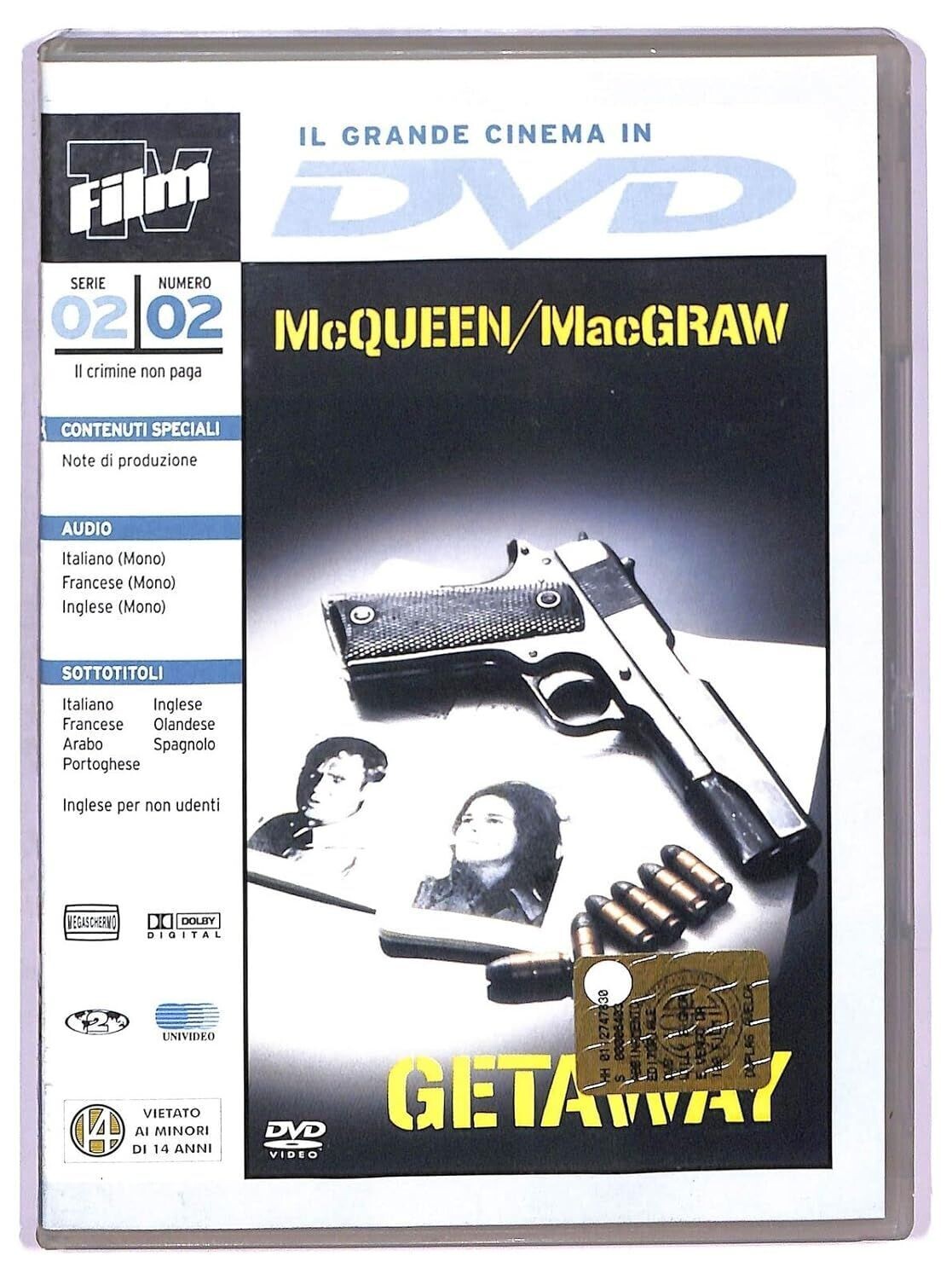 TeknoFilm - DVD – GETAWAY di Sam Peckinpah (1972) - FILM TV