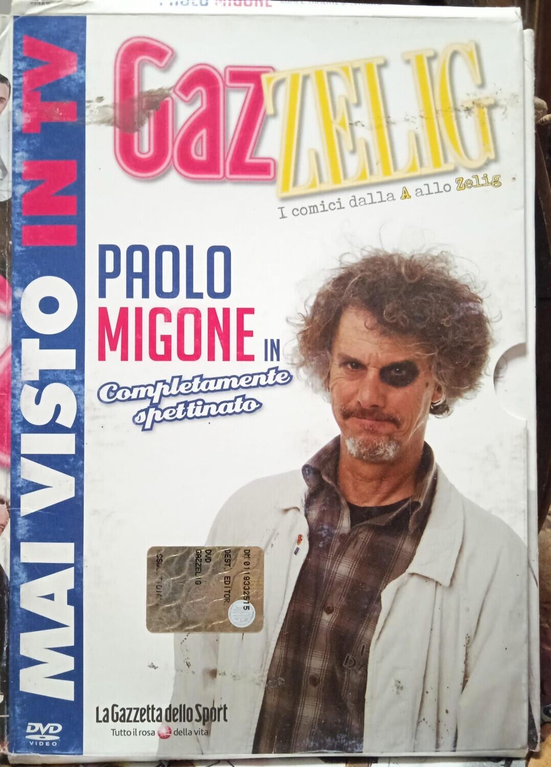 TeknoFilm - DVD – GAZZELIG - PAOLO MIGONE in COMPLETAMENTE SPETTINATO (2009) - GAZZETTA DELLO SPORT