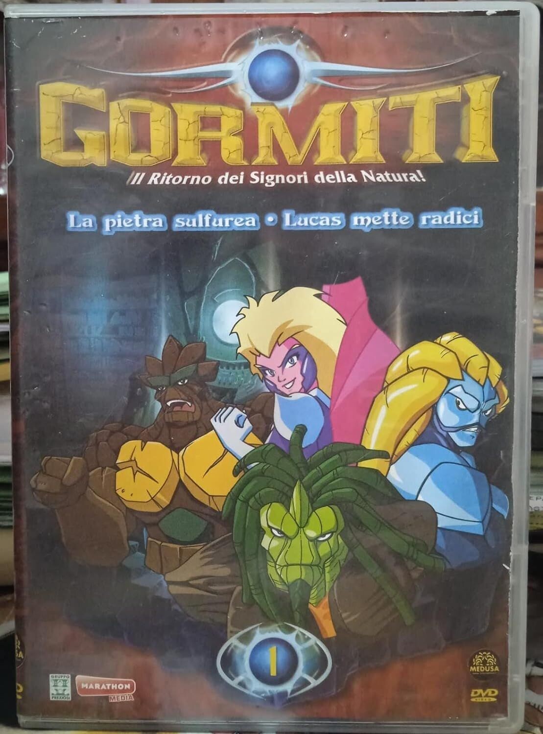 TeknoFilm – DVD (Versione slim) - GORMITI Vol. 01 (2 Ep. La pietra sulfurea + Lucas mette radici) 2008 - MEDUSA