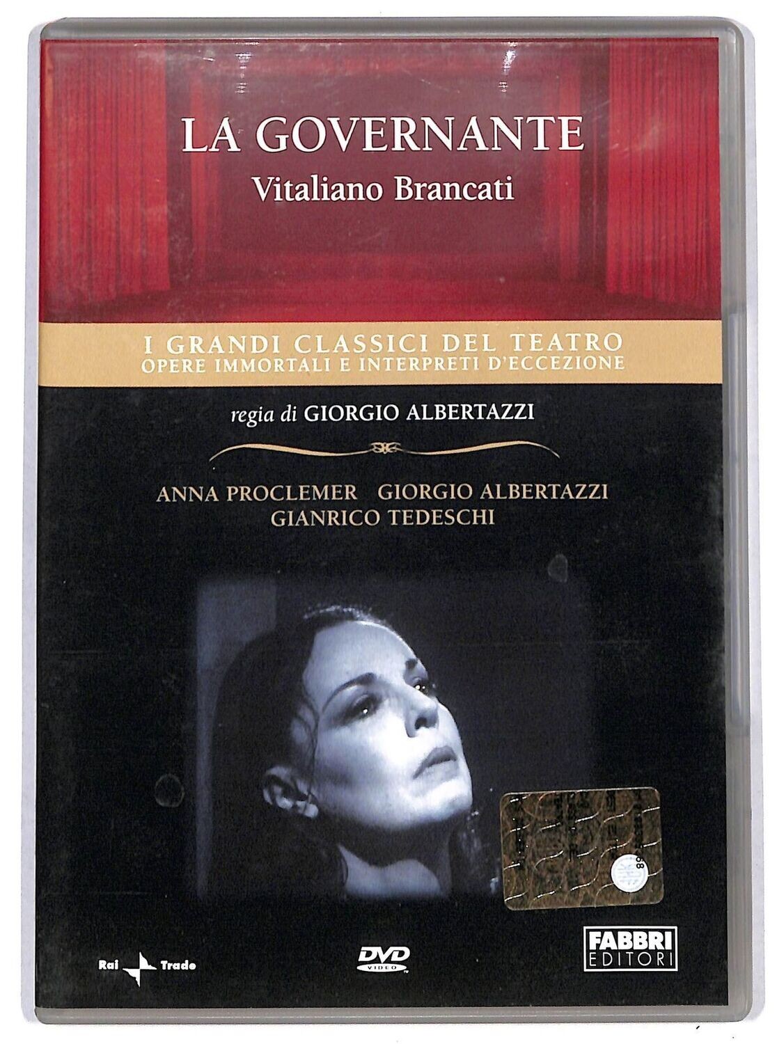 TeknoFilm - DVD – I grandi classici del Teatro: VITALIANO BRANCATI - LA GOVERNANTE di Giorgio Albertazzi (1978) - FABBRI EDITORI