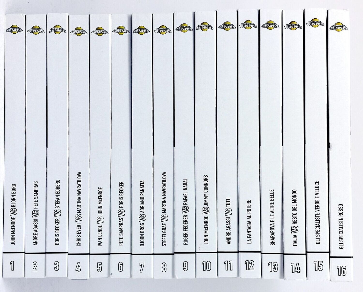 TeknoFilm - 16 DVD Opera Completa (Senza cofanetto) - I GRANDI DEL TENNIS (2009) - GAZZETTA DELLO SPORT