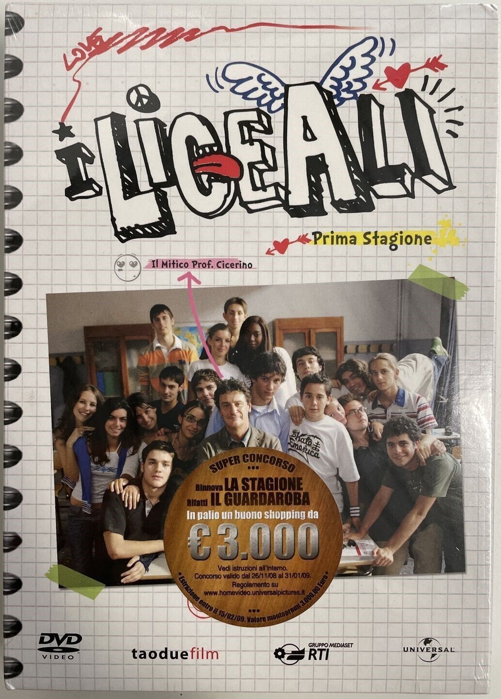 TeknoFilm - 16 DVD – I LICEALI Stagione 1 - 2 - 3 di Lucio Pellegrini e Francesco Miccichè (2008) - RTI