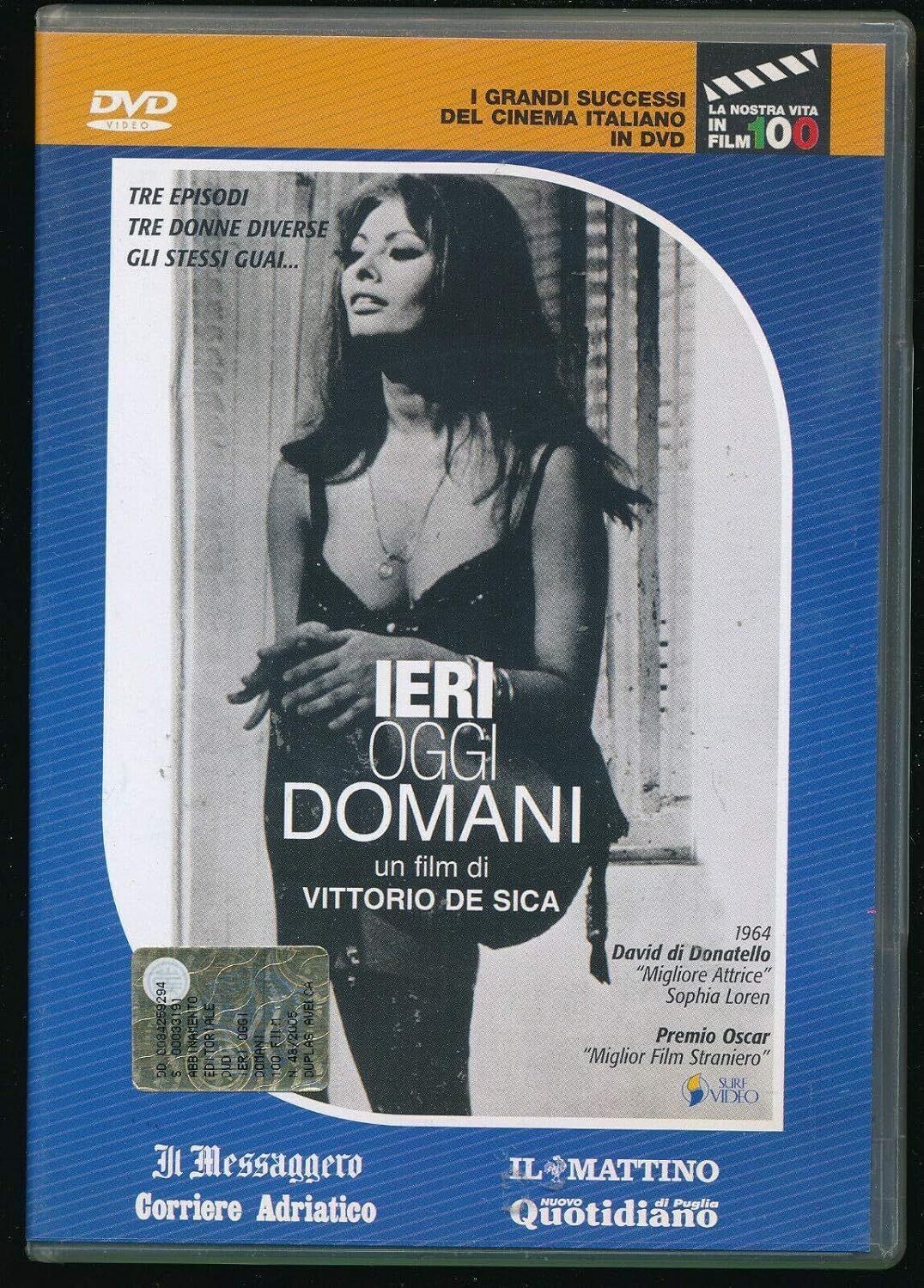 TeknoFilm - DVD – IERI OGGI DOMANI di Vittorio De Sica (1963) - IL MESSAGGERO