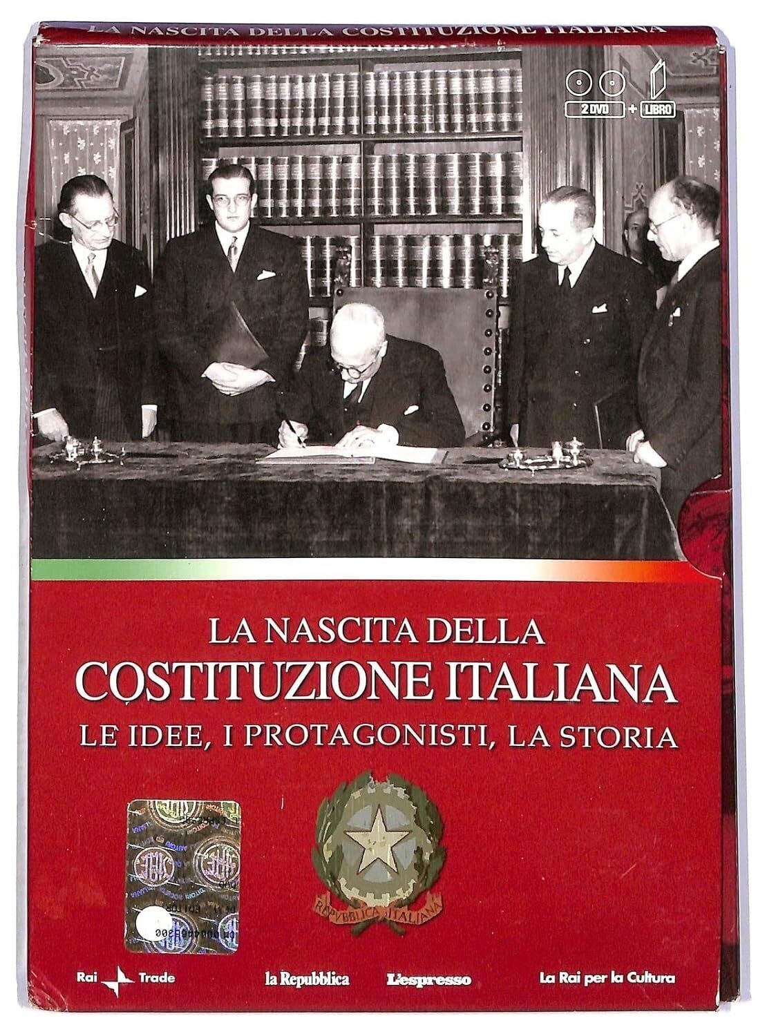 TeknoFilm - 2 DVD + Testo Costituzione – LA NASCITA DELLA COSTITUZIONE ITALIANA - LE IDEE, I PROTAGONISTI, LA STORIA (2 DVD) di Candiano Falaschi e Maurizio Cascavilla (2008) - REPUBBLICA/L'ESPRESSO