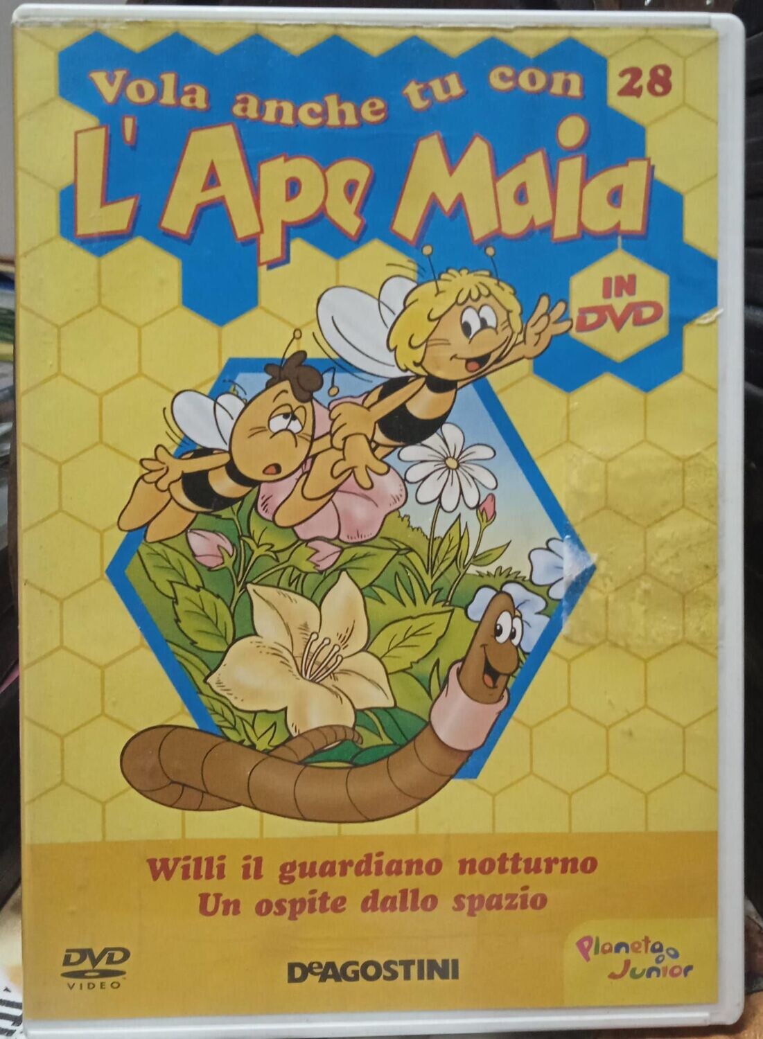 TeknoFilm – DVD – L'APE MAIA Stag. 02 - Vol. 28 (2 Ep. 55 Willi il guardiano notturno + 56 Un ospite dello spazio) di Hiroshi Saitō (1975) - DE AGOSTINI