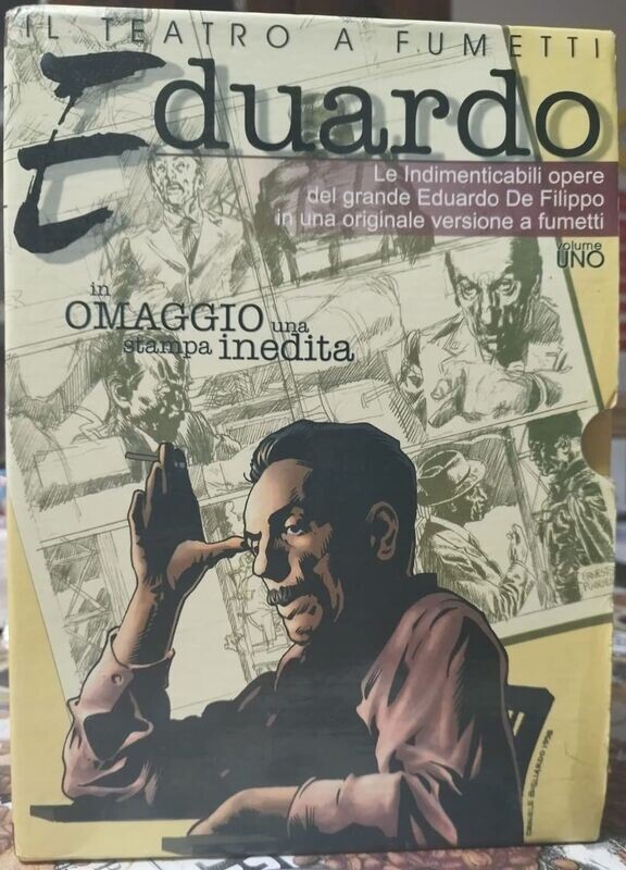 TeknoFilm - Box Cartonato 7 Libri - IL TEATRO DI EDUARDO A FUMETTI Vol. 01 in 7 fumetti di Eduardo Bigliasco (2003) - ELLEDI 91