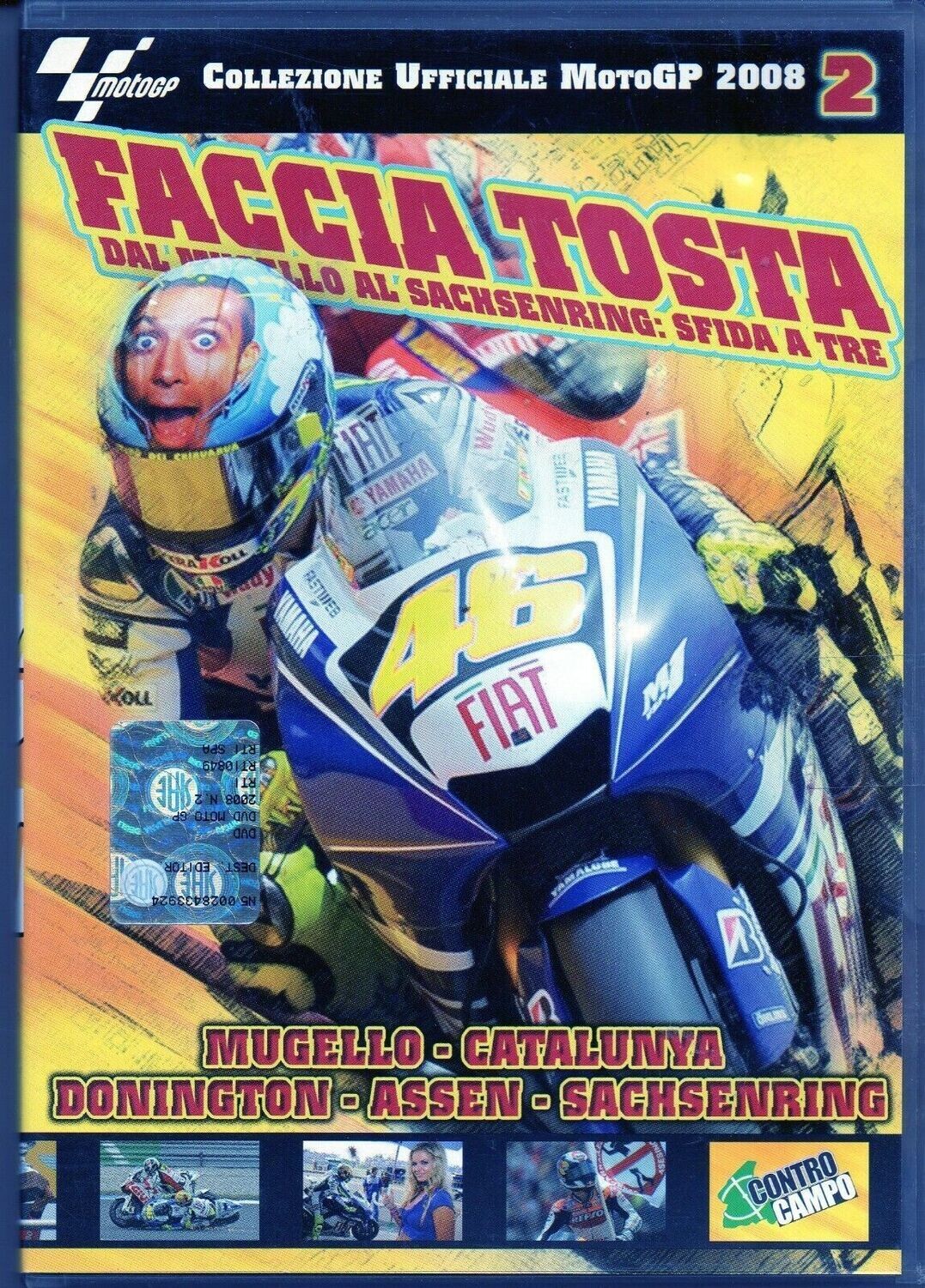 TeknoFilm -  DVD – MOTO GP 2008 Vol. 02 - Valentino Rossi - FACCIA TOSTA (dal Mugello all Sachsenring: sfida a tre) (2008) - GAZZETTA DELLO SPORT