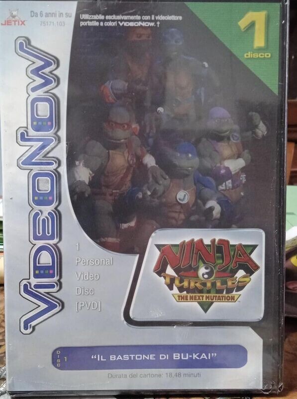 TeknoFilm - CDRom – NINJA TURTLES: THE NEXT MUTATION - IL BASTONE DI BU-KAI Disco 1 (CDRom) 2005 - HASBRO