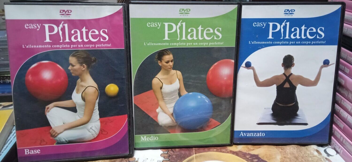TeknoFilm - 3 DVD – EASY PILATES: CORSO BASE, MEDIO E AVANZATO (L'allenamento completo per un corpo perfetto!) - PLAY MEDIA