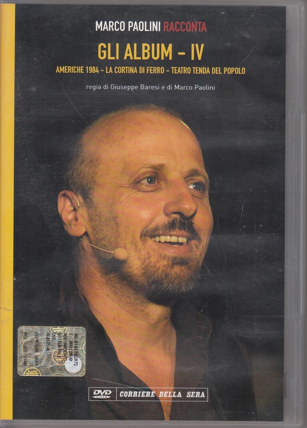 TeknoFilm - DVD – Marco Paolini RACCONTA - GLI ALBUM IV (Americhe 1984 + La cortina di ferro + Teatro tenda del popolo) di Giuseppe Baresi e Marco Paolini (2003) - CORRIERE DELLA SERA