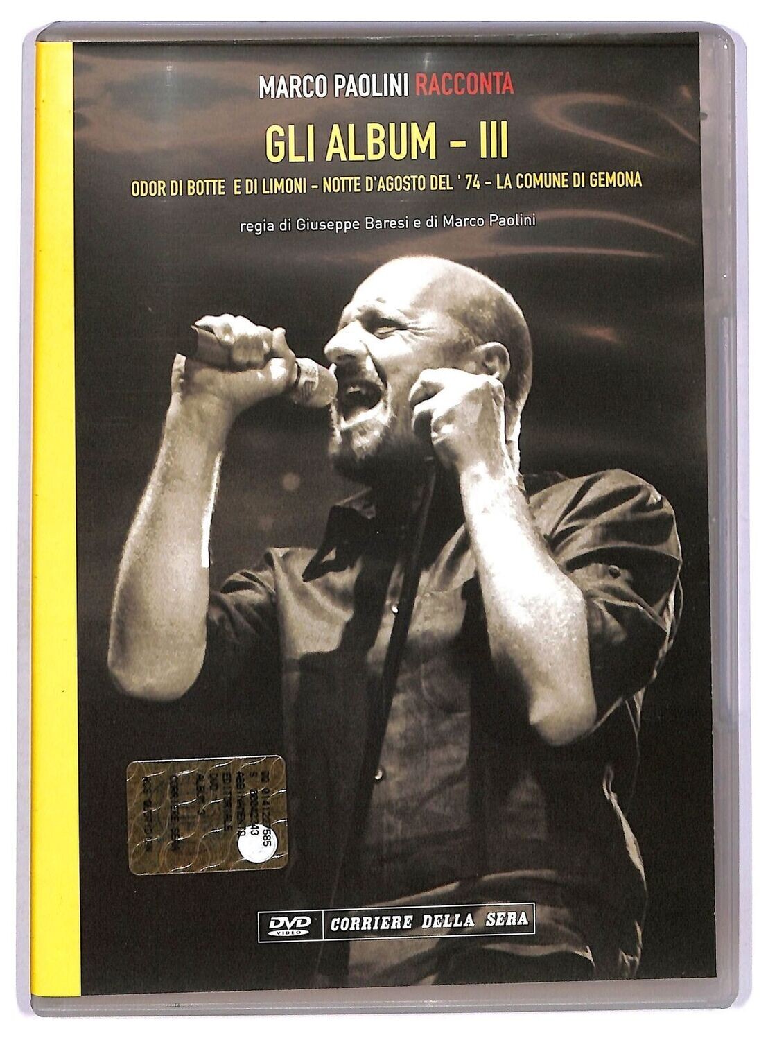 TeknoFilm - DVD – Marco Paolini RACCONTA - GLI ALBUM III (Odor di botte e di limoni + Notte dell'agosto del '74 + La comune di Gemona) (1998) - CORRIERE DELLA SERA