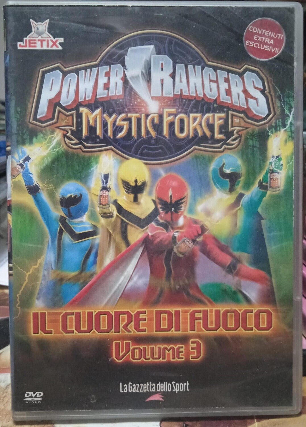 TeknoFilm - DVD - POWER RANGERS MYSTIC FORCE Vol. 03 Ep.07 - 08 - 09 (Il cuore di fuoco - Il demopne vide Parte I e II) (2006) - GAZZETTA DELLO SPORT