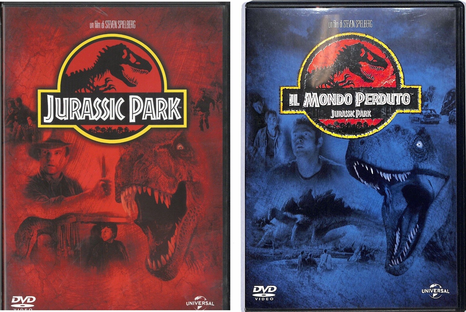 TeknoFilm - 2 DVD – JURASSIC PARK + JURASSIC PARK - IL MONDO PERDUTO di Steven Spielberg (1993 - 1997) - UNIVERSAL