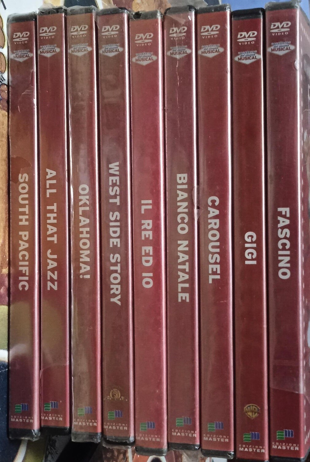 TeknoFilm - 9 DVD – I CLASSICI DEL MUSICAL - Oklahoma - West side story - Il re ed io - All that jazz - Bianco Natale - Fascino - Carousel - South pacific - Gigi - EDIZIONI MASTER
