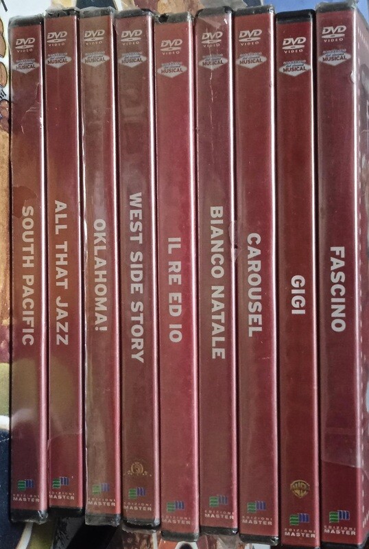 TeknoFilm - 9 DVD – I CLASSICI DEL MUSICAL - Oklahoma - West side story - Il re ed io - All that jazz - Bianco Natale - Fascino - Carousel - South pacific - Gigi - EDIZIONI MASTER TeknoFilm - 9 DVD – I CLASSICI DEL MUSICAL - Oklahoma - West side story - Il re ed io - All that jazz - Bianco Natale - Fascino - Carousel - South pacific - Gigi - EDIZIONI MASTER