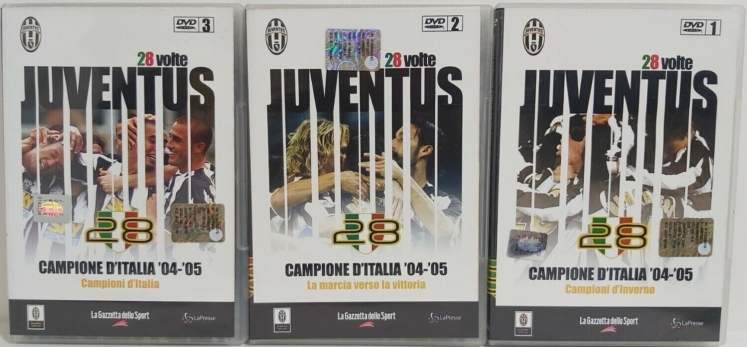 TeknoFilm - 3 DVD - 28 VOLTE JUVENTUS - CAMPIONI D'ITALIA '04 -'05 (2005) - GAZZETTA DELLO SPORT