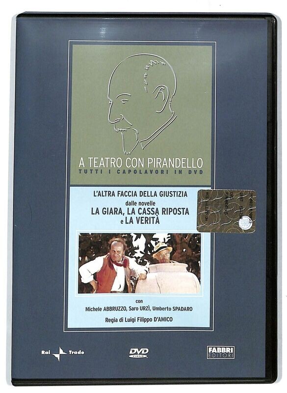 TeknoFilm - DVD - A teatro con Pirandello - L'ALTRA FACCIA DELLA GIUSTIZIA (Dalle novelle La giara, La cassa riposta e La verità) di Luigi Filippo D'amico (1968) - FABBRI EDITORI TeknoFilm - DVD - A teatro con Pirandello - L'ALTRA FACCIA DELLA GIUSTIZIA (Dalle novelle La giara, La cassa riposta e La verità) di Luigi Filippo D'amico (1968) - FABBRI EDITORI