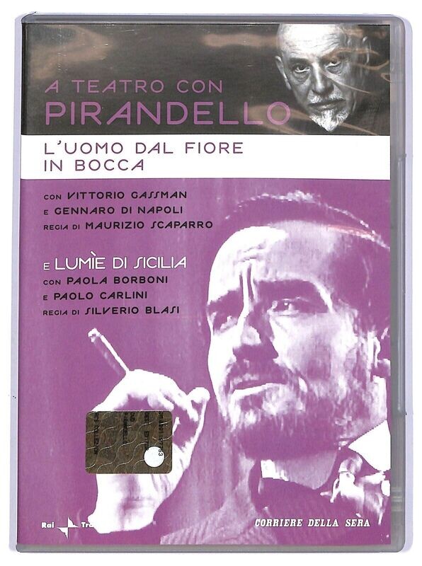 TeknoFilm - DVD - A teatro con Pirandello - L'UOMO DAL FIORE IN BOCCA (Maurizio Scaparro 1970) + LUMIE DI SICILIA (Silverio Blasi 1956) - CORRIERE DELLA SERA TeknoFilm - DVD - A teatro con Pirandello - L'UOMO DAL FIORE IN BOCCA (Maurizio Scaparro 1970) + LUMIE DI SICILIA (Silverio Blasi 1956) - CORRIERE DELLA SERA