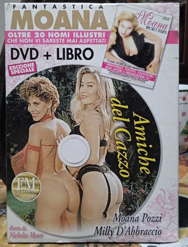 TeknoFilm - DVD + Book (Lingua Italiana) – AMICHE DEL CAZZO di Nicholas Moore con Moana Pozzi, Milly D'abbraccio e Rocco Siffredi 1992- FM VIDEO