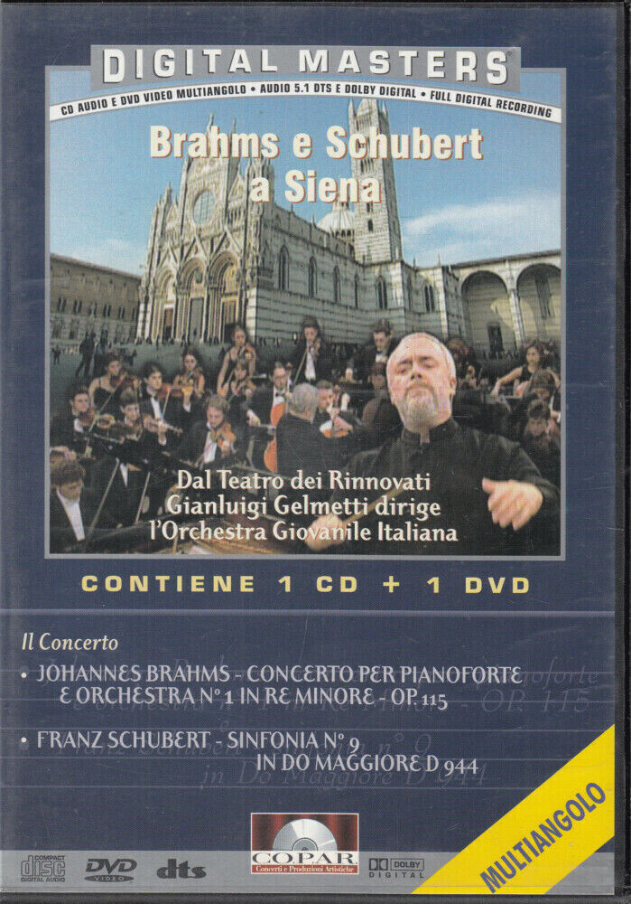 TeknoFilm -  DVD + CD – BRAHMS E SHUBERT A SIENA (Teatro dei Rinnovati) Orchestra giovanile Italiana (2001) - ALFADEDIS