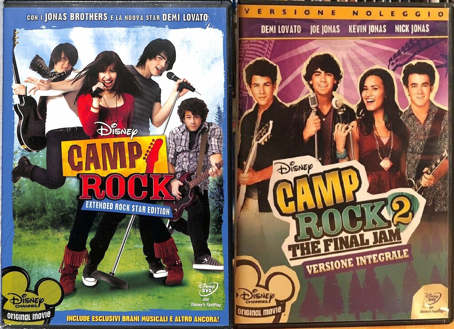 TeknoFilm - 2 DVD - CAMP ROCK 1 di Matthew Diamond + CAMP ROCK 2 (Versione noleggio) di Paou Hoen - EDIZIONI ITALIANE - WALT DISNEY