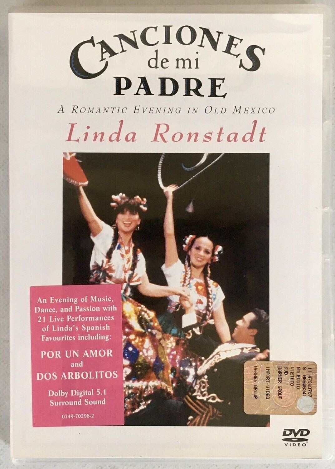 TeknoFilm -  DVD – Linda Ronstadt CANCIONES DE MI PADRE (A romantic evening in old Mexico) 2003 - WINNER GROUP