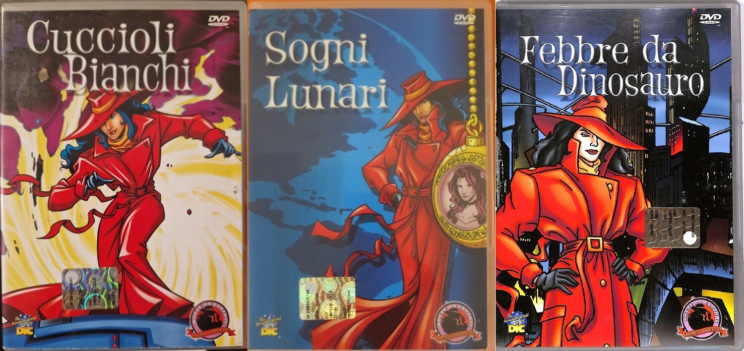 TeknoFilm - 3 DVD – Carmen Sandiego - CUCCIOLI BIANCHI + SOGNI LUNARI + FEBBRE DA DINOSAURO (2008) - DNC
