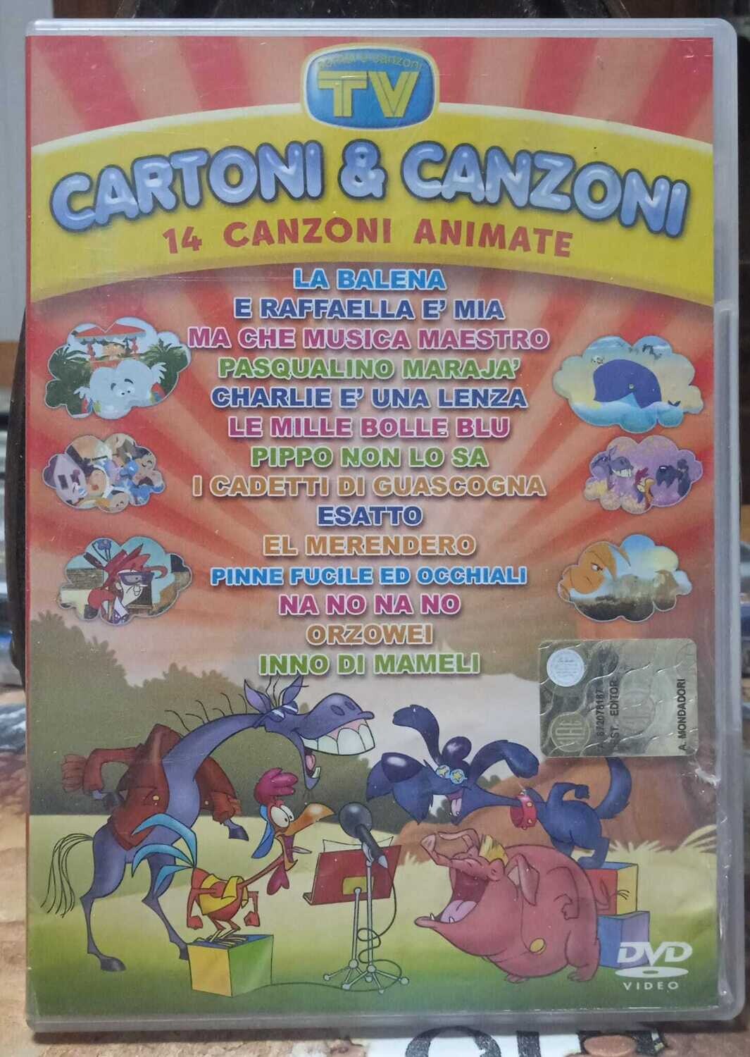 TeknoFilm - DVD – CARTONI & CANZONI - 14 CANZONI ANIMATE (Colore Rosso) - 2009 - TV SORRISI E CANZONI